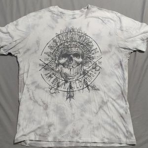 Affliction Indian Skull American Customs Men Shirt